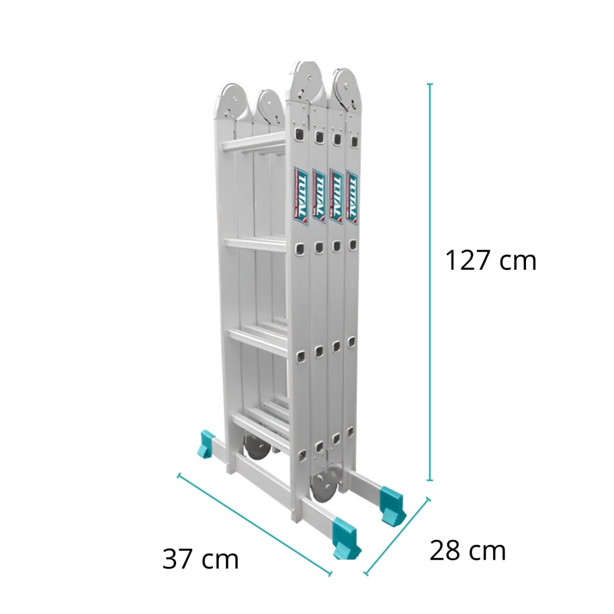 Escalera multiposicion 16 peldaños incluye plataformas Total6