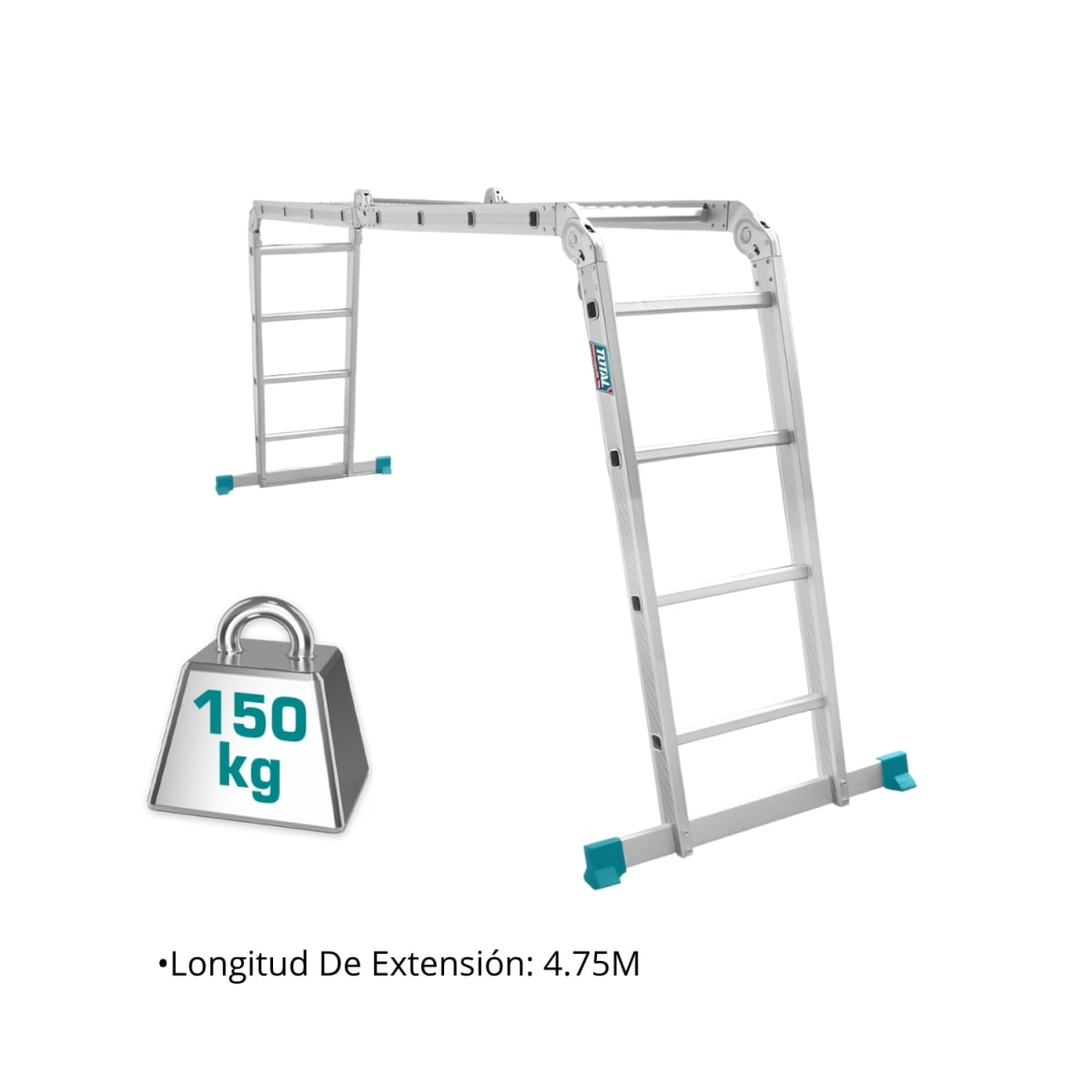 Escalera multiposicion 16 peldaños incluye plataformas Total4