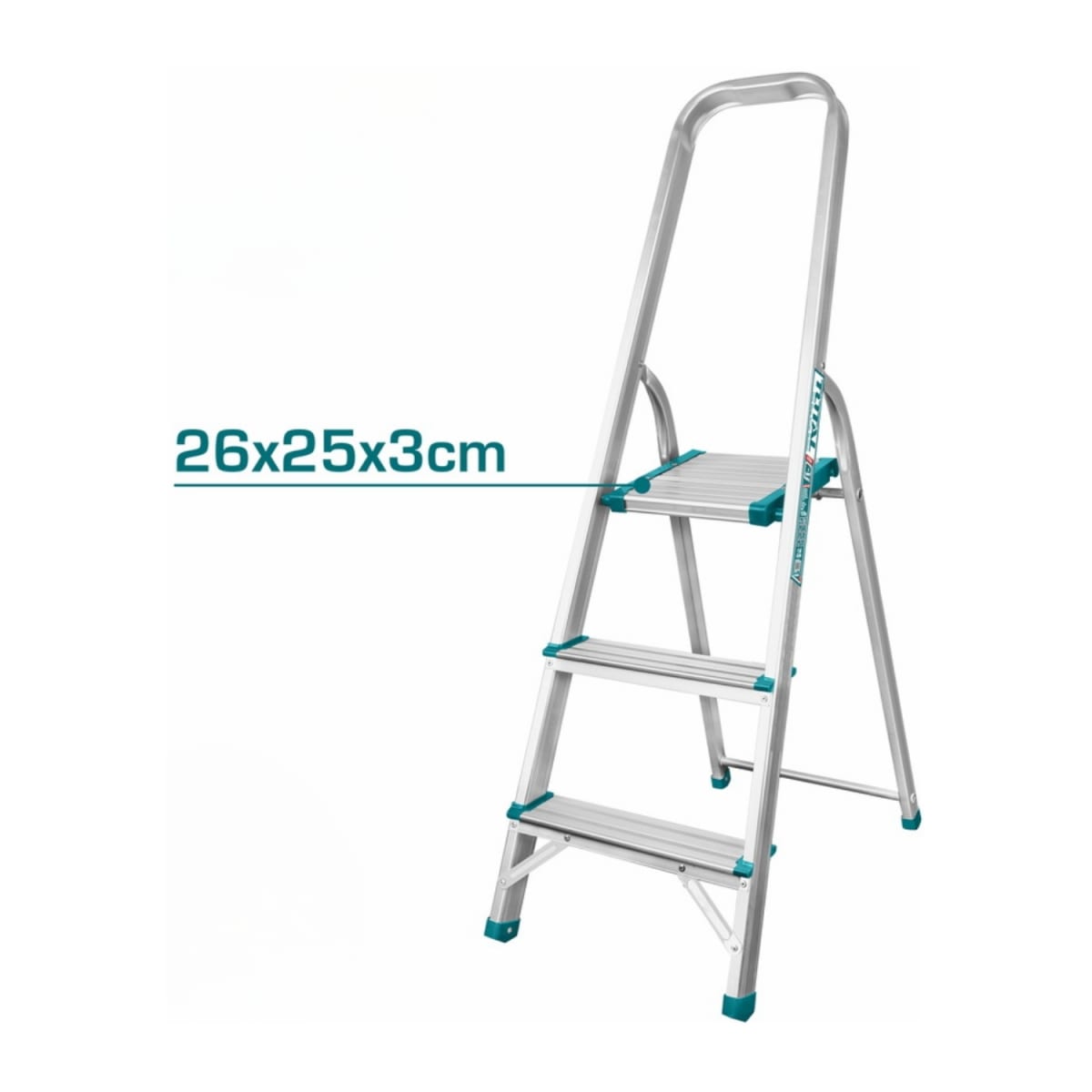 Escalera tubular 3 peldaños soporta 150 kg Total5