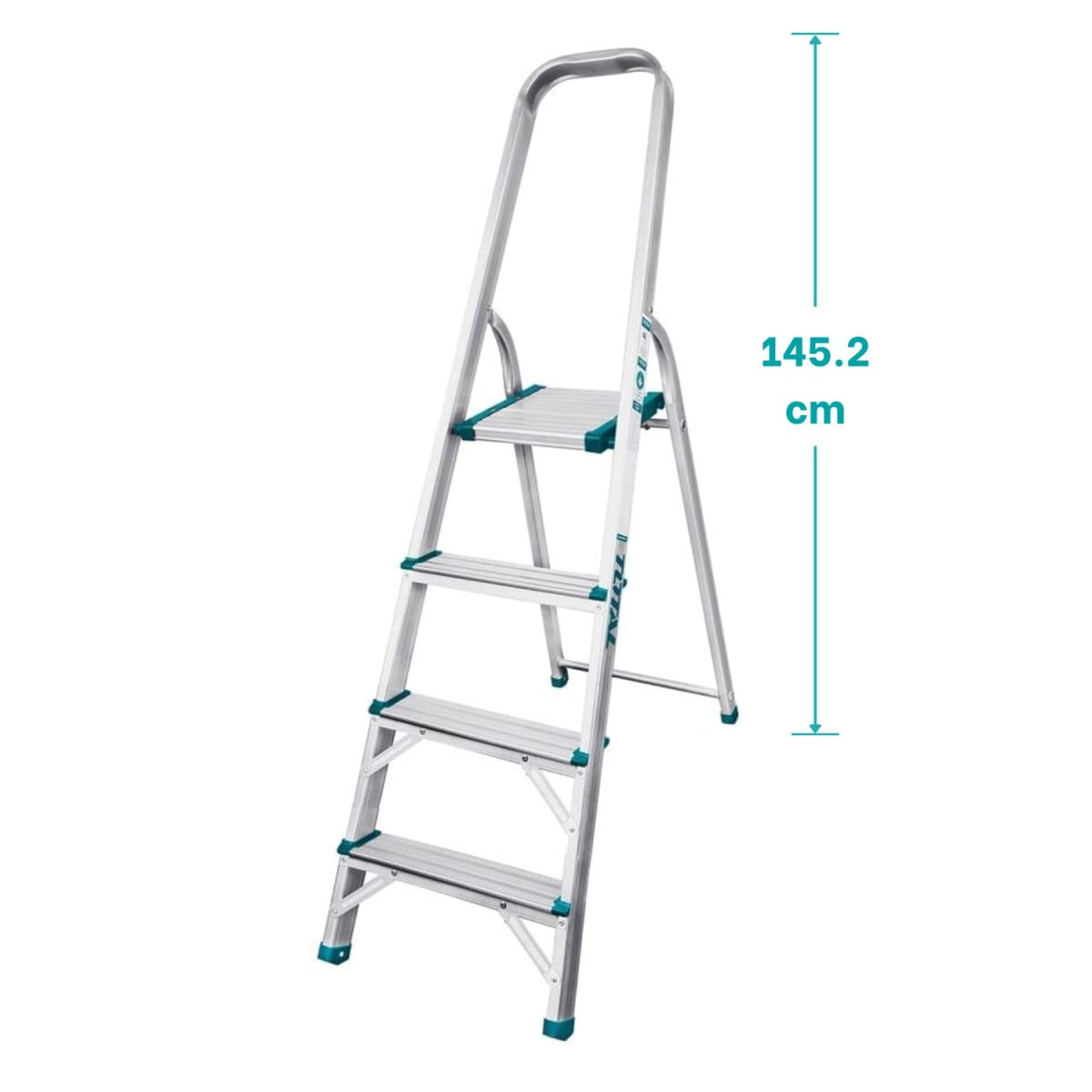Escalera tubular 4 peldaños soporta 150 kg Total4