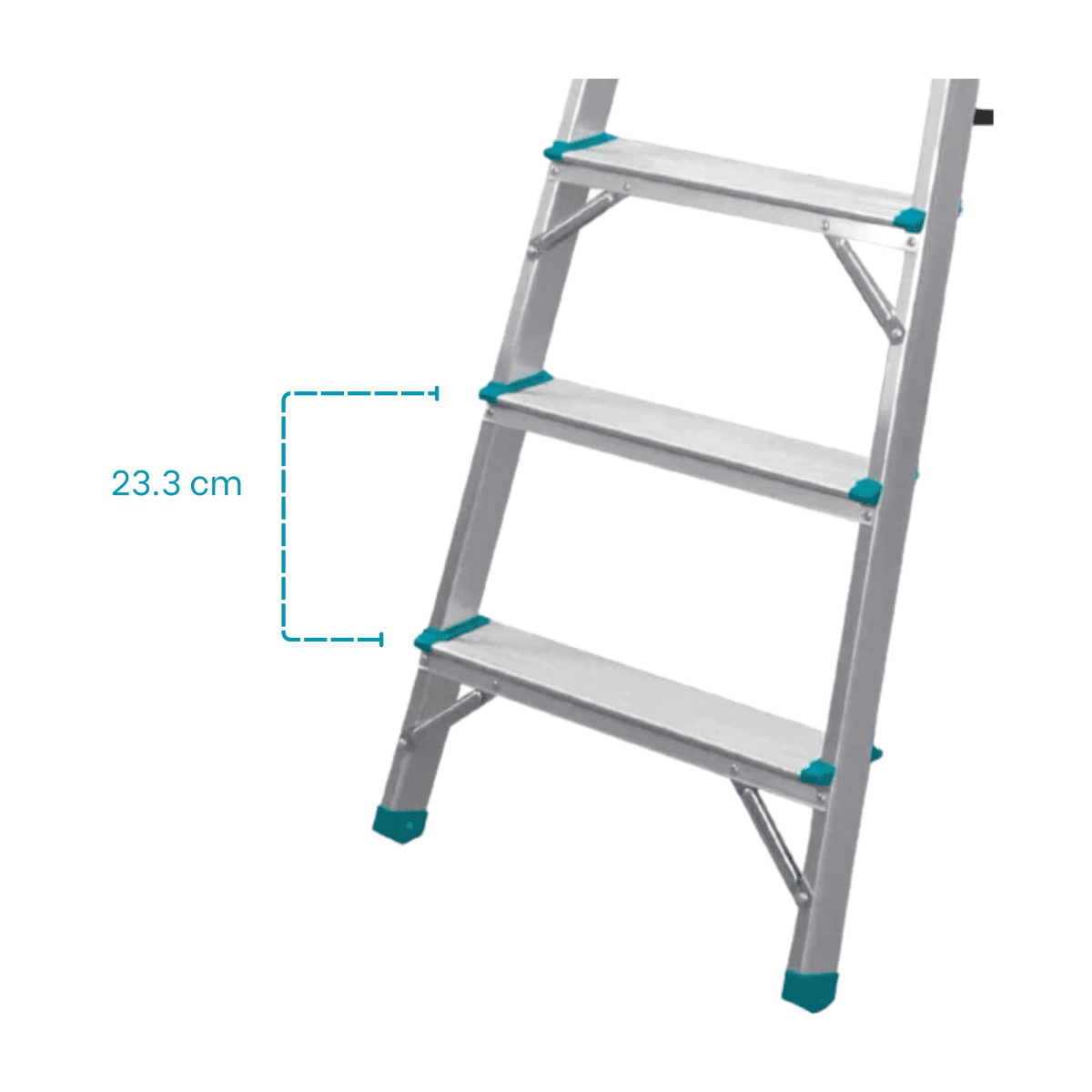 Escalera tubular 5 peldaños soporta 150kg Total4