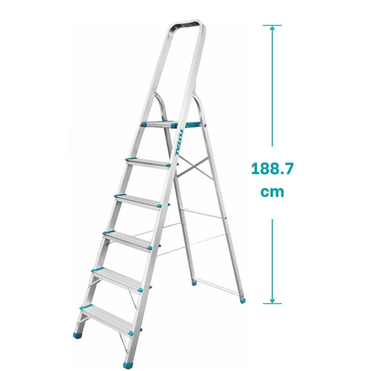Escalera tubular 6 peldaños soporta 150kg Total3