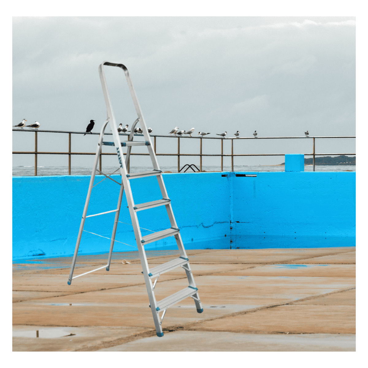 Escalera tubular 6 peldaños soporta 150kg Total6