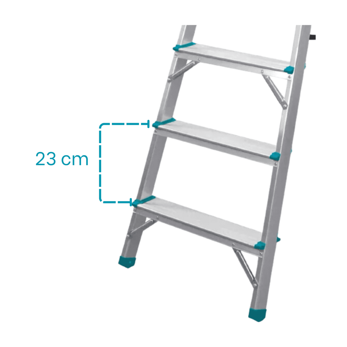 Escalera tubular 7 peldaños soporta 150kg Total5