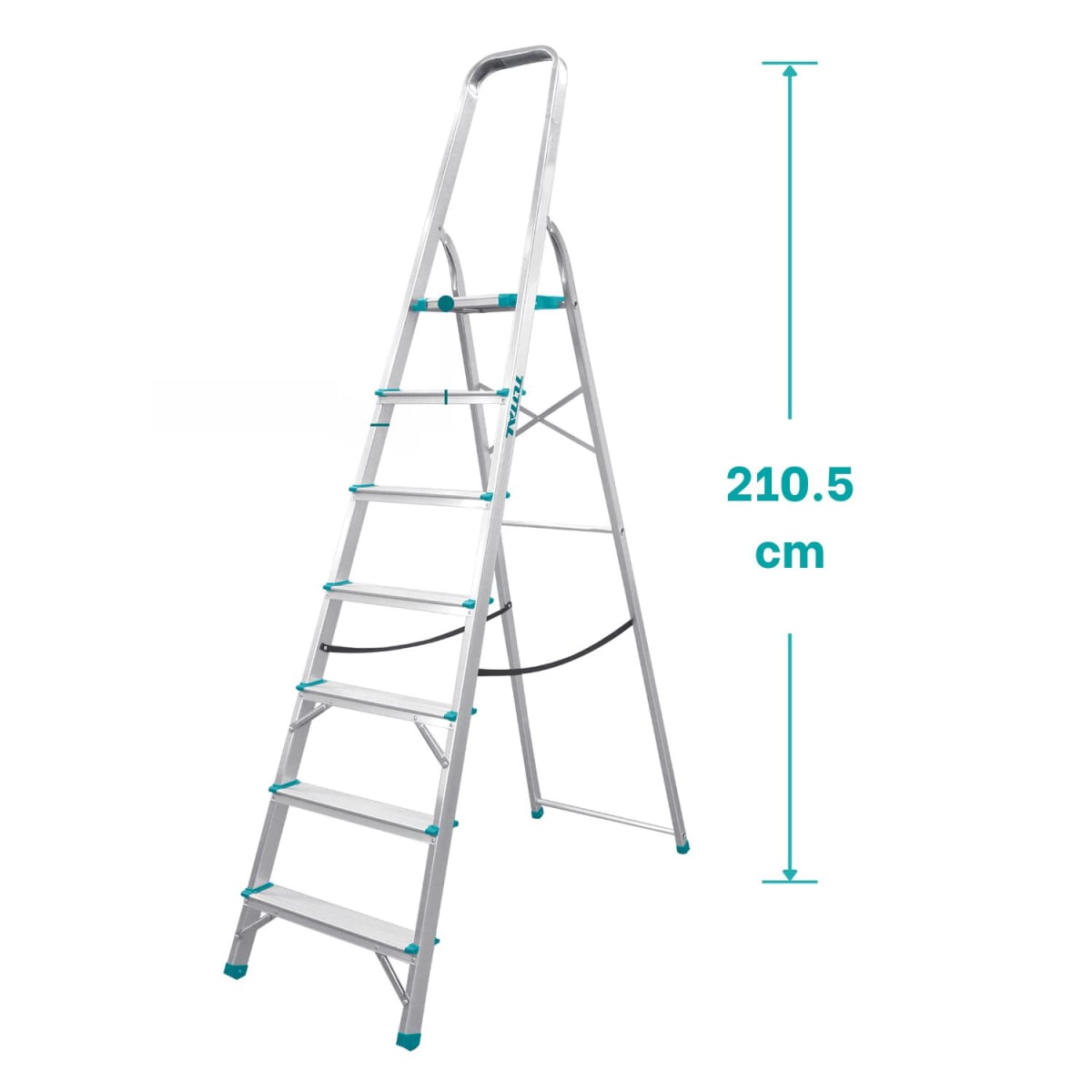 Escalera tubular 7 peldaños soporta 150kg Total4