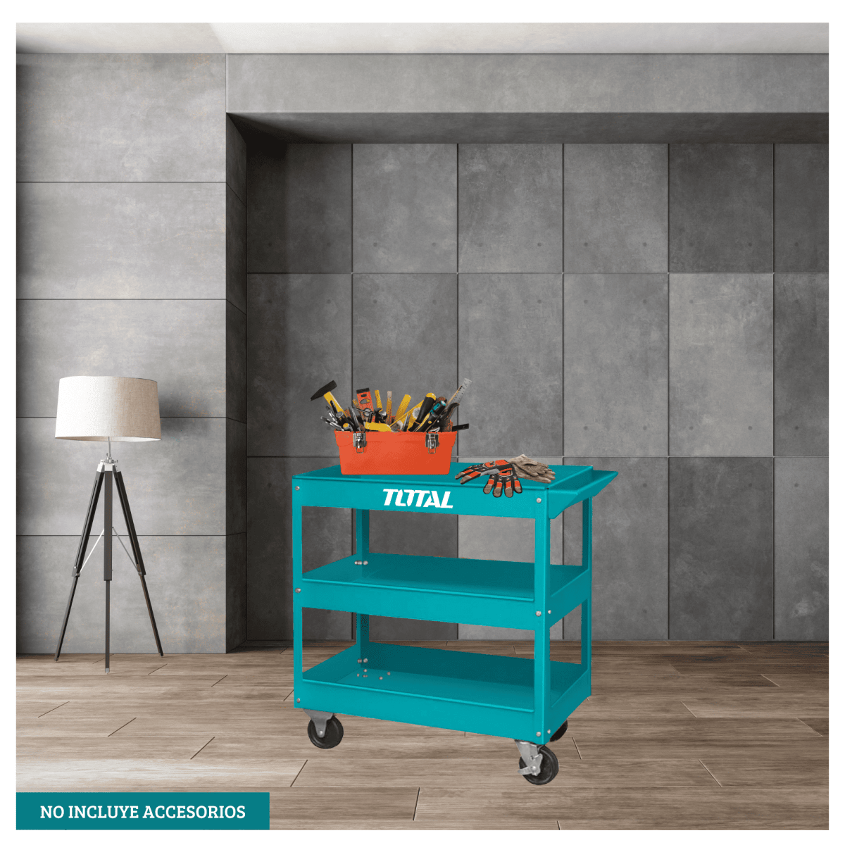 Carro de servicio porta herramientas 3 niveles Total3