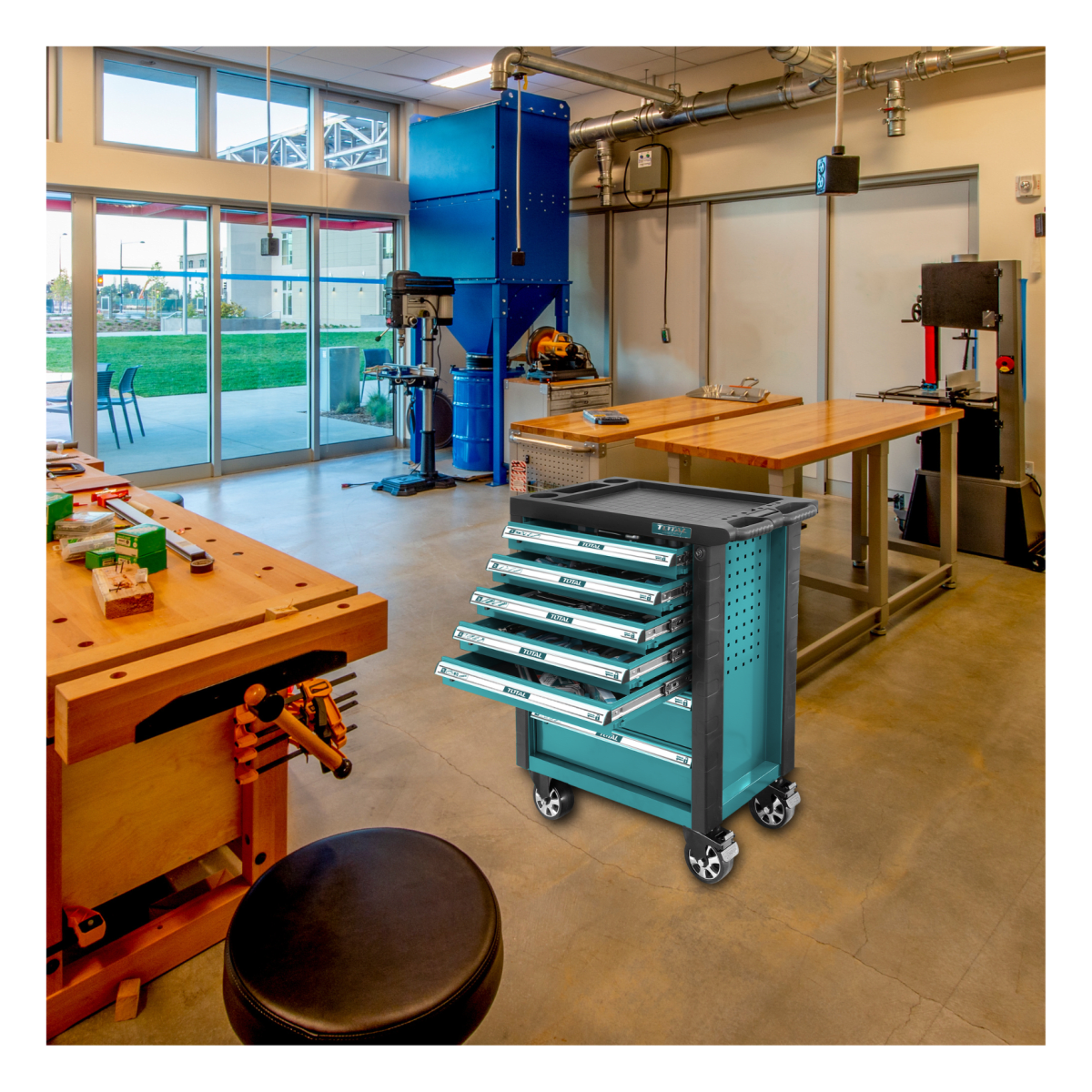 Gabinete Metálico 7 Cajones + 328 Herramientas Total7