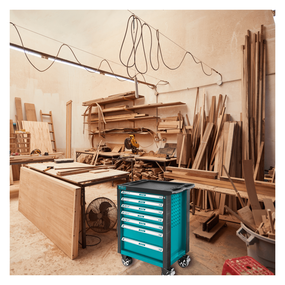 Gabinete Metálico 7 Cajones + 328 Herramientas Total8