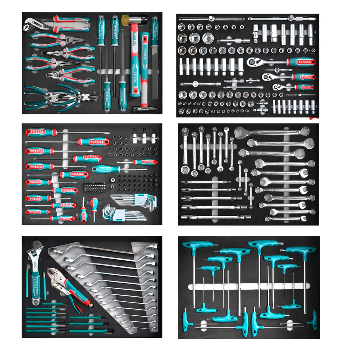 Gabinete Metálico 7 Cajones + 328 Herramientas Total4