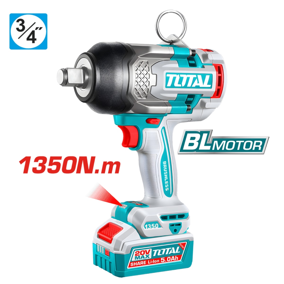 Gabinete metálico 7 cajones + Llave de Impacto 1350nm + 288 herramientas Total2