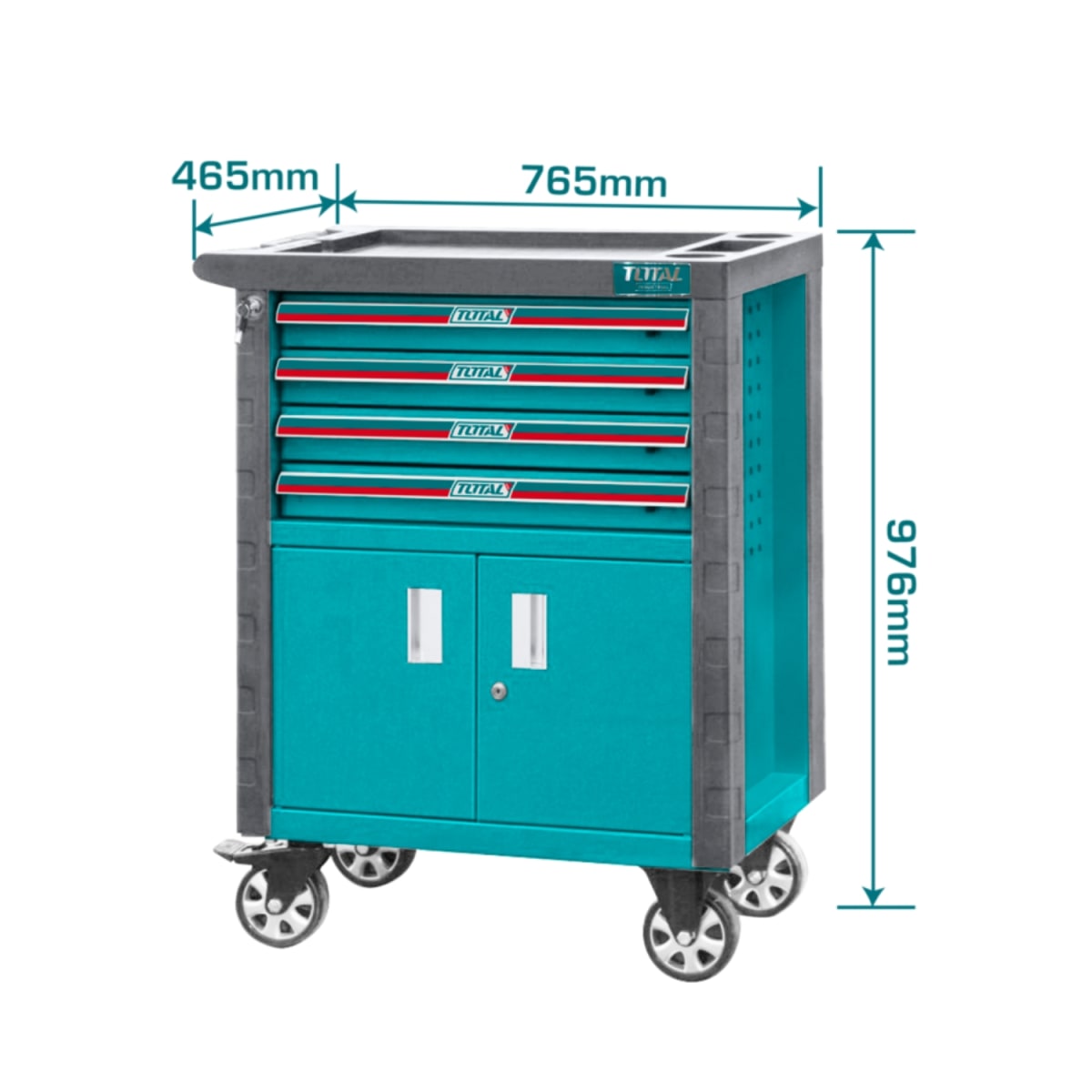 Gabinete para Herramienta 4 Cajones Total2