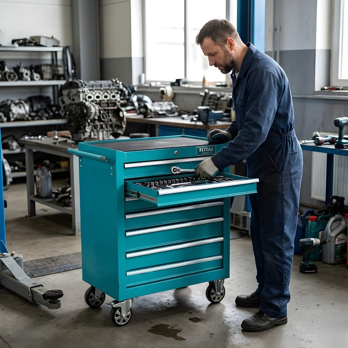 Carro Portaherramientas 7 cajones Metalico Total3