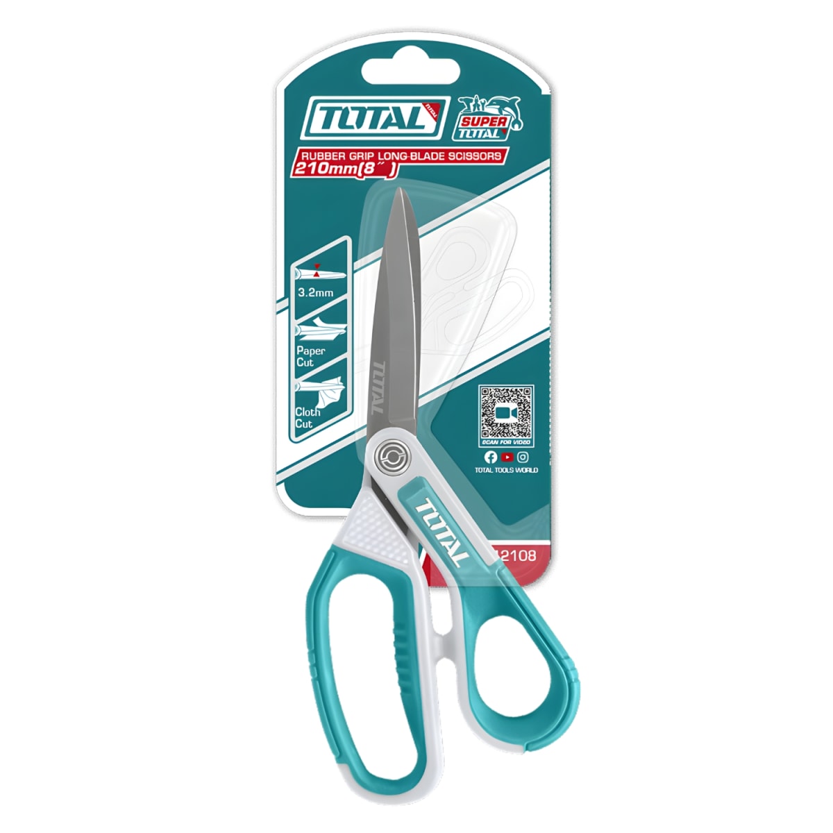 Tijera de Acero Inox/ Hoja de Titanio 210mm 8'' Total4