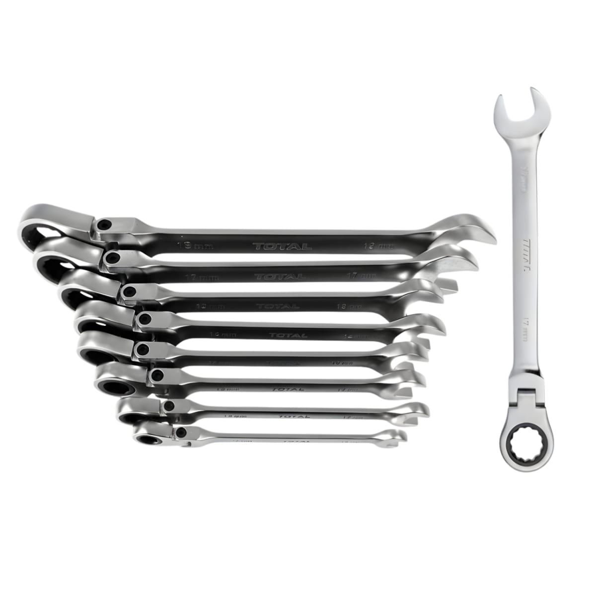 Set de Llaves Combinadas con Ratchet Flexible 8pcs Total2