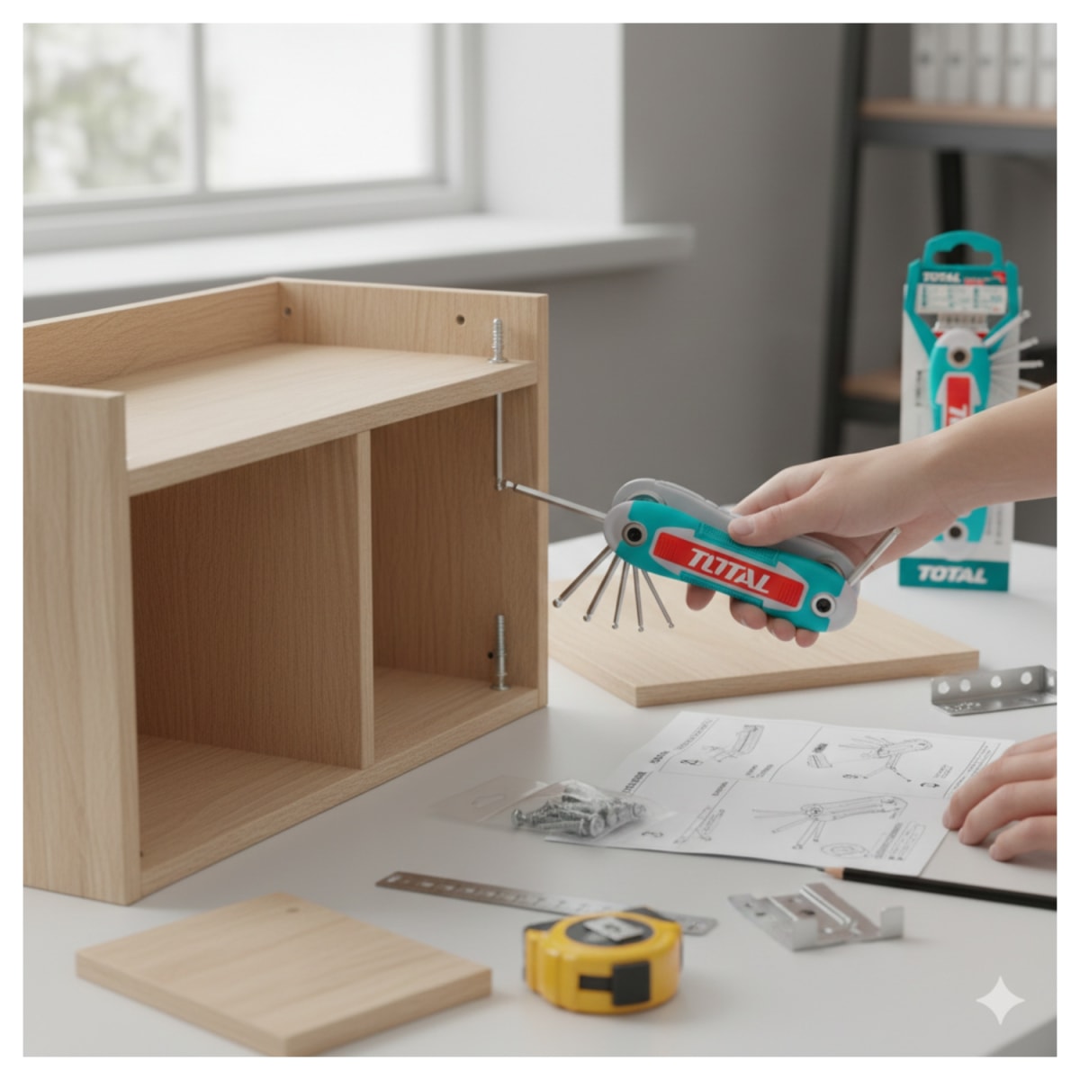 Llave Allen de Bolsillo 8 Funciones Punta Redonda 8pcs Total2