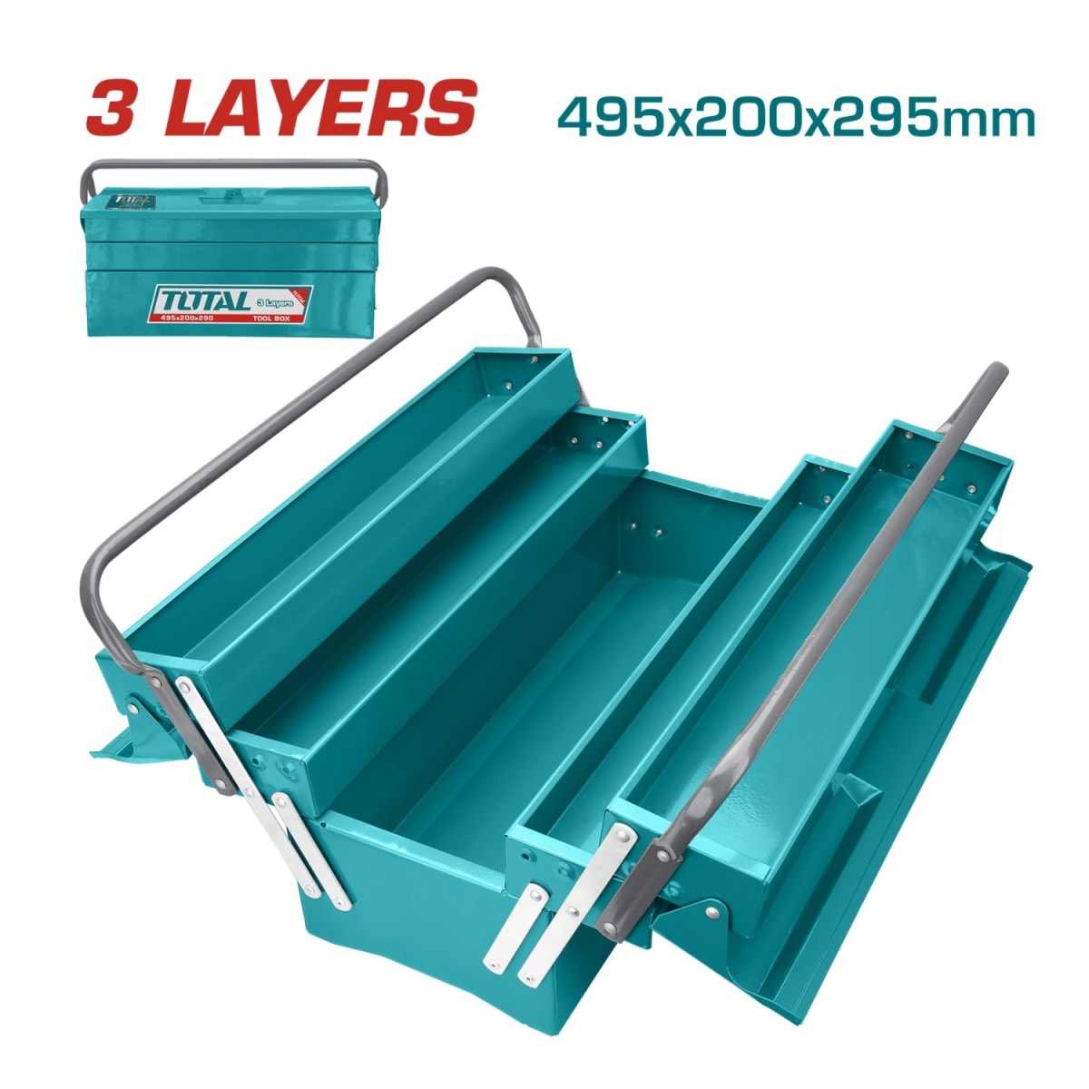 Caja de Herramientas tipo acordeon 50cm Total2