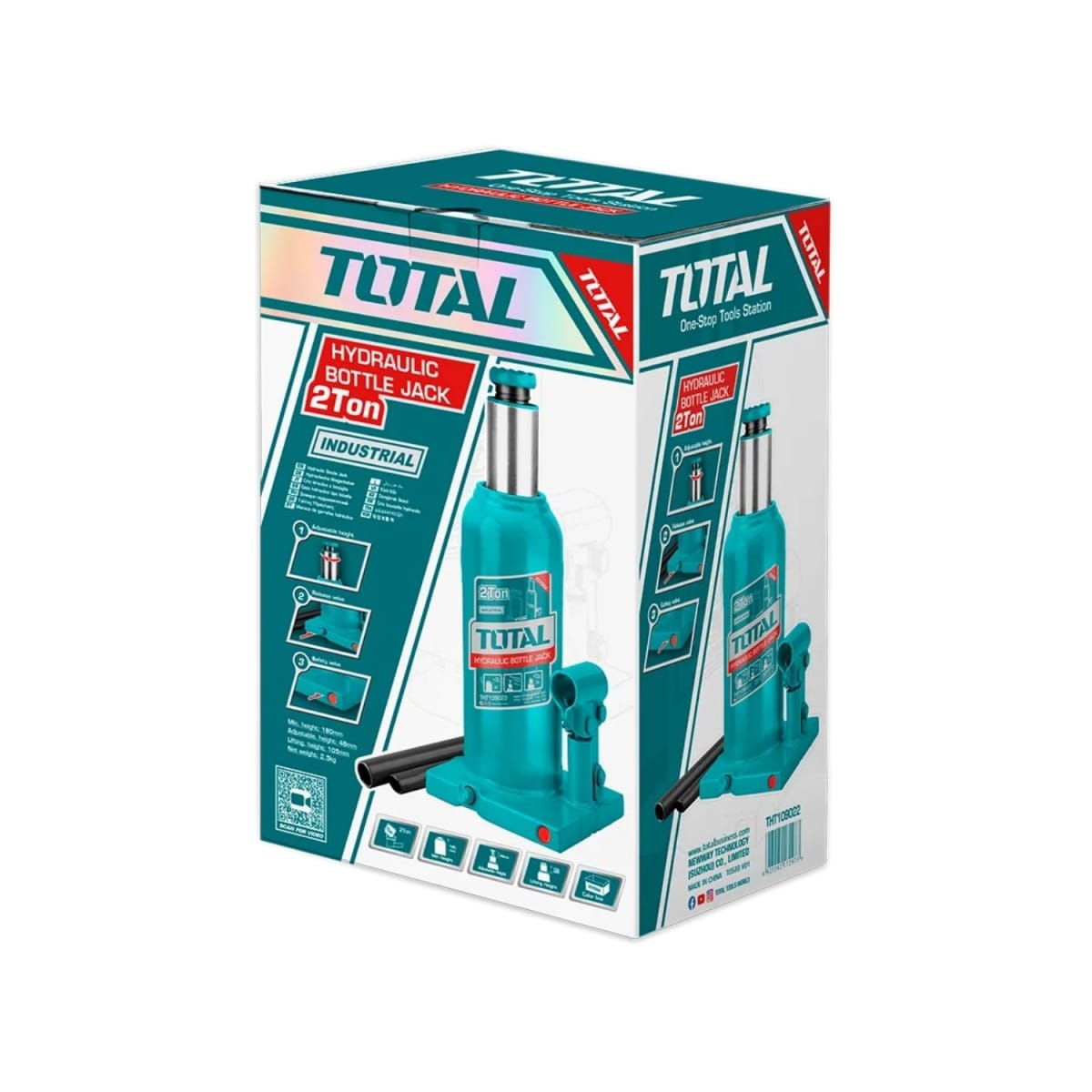 Gata hidráulica tipo botella 2 toneladas Total4