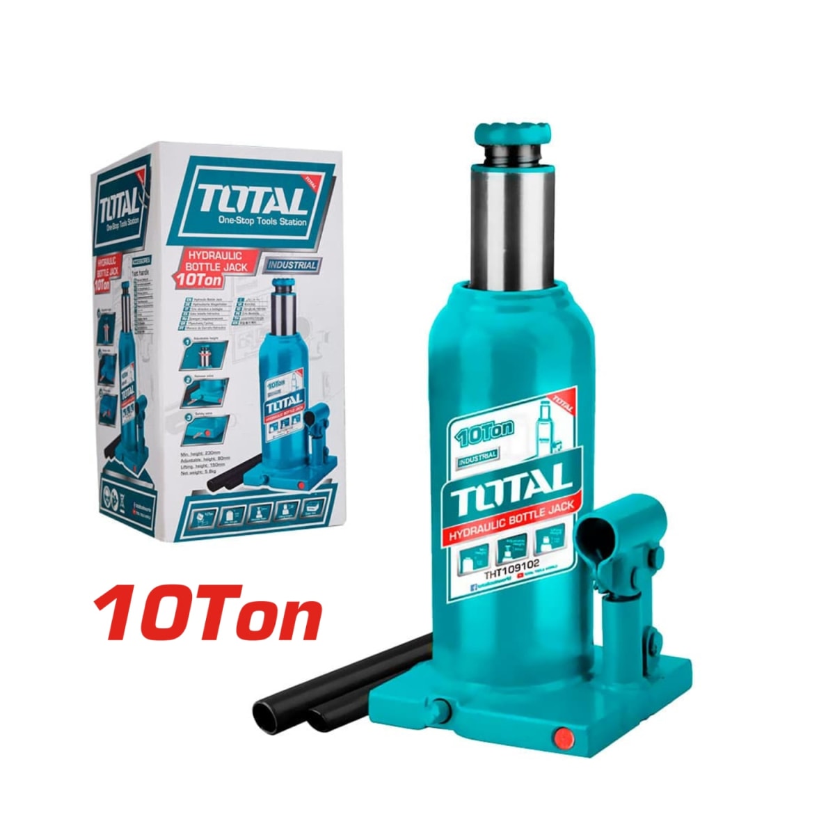 Gata Hidraulica tipo Botella 10 Toneladas Total3