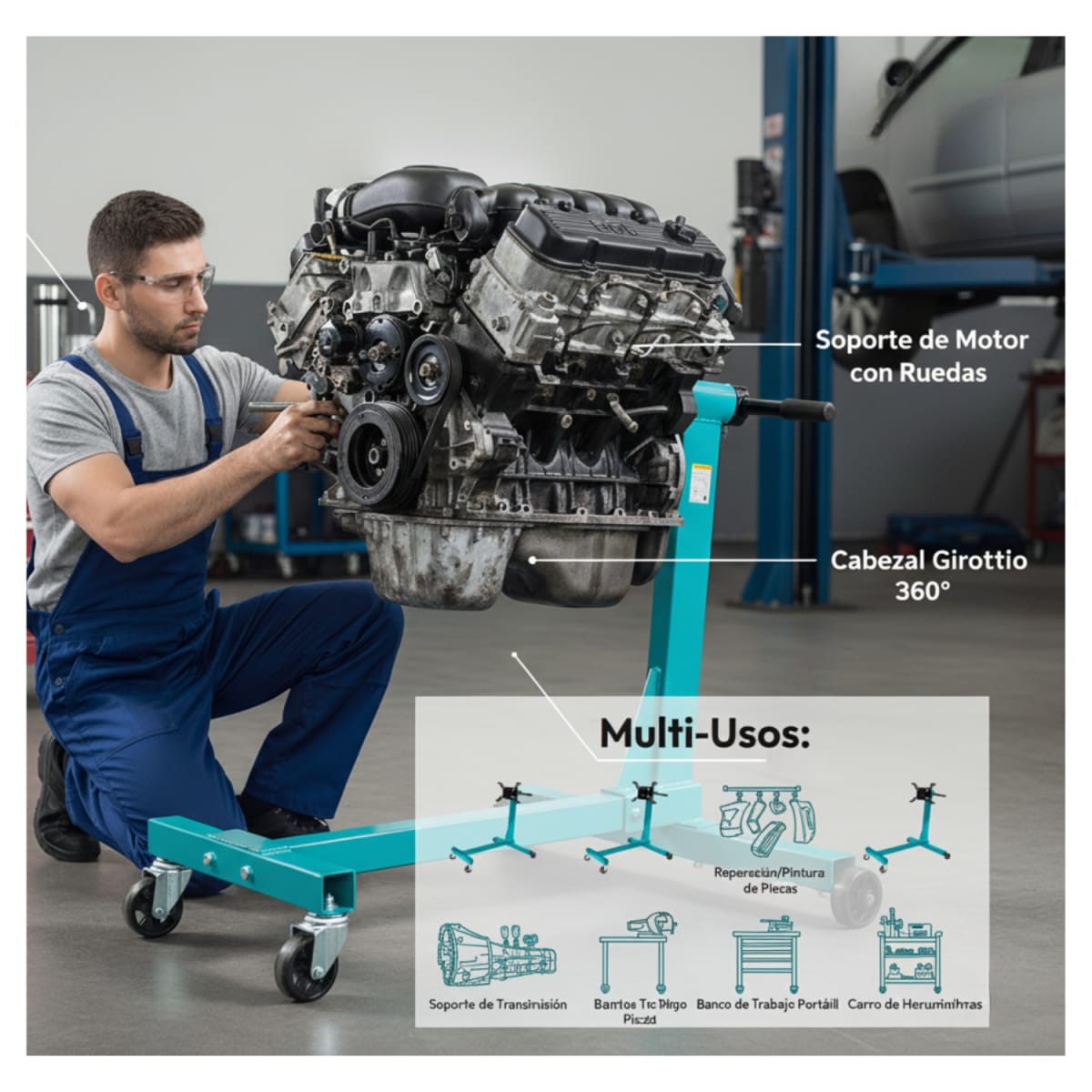 Multibanco Soporte Para Motores 450kg Total3