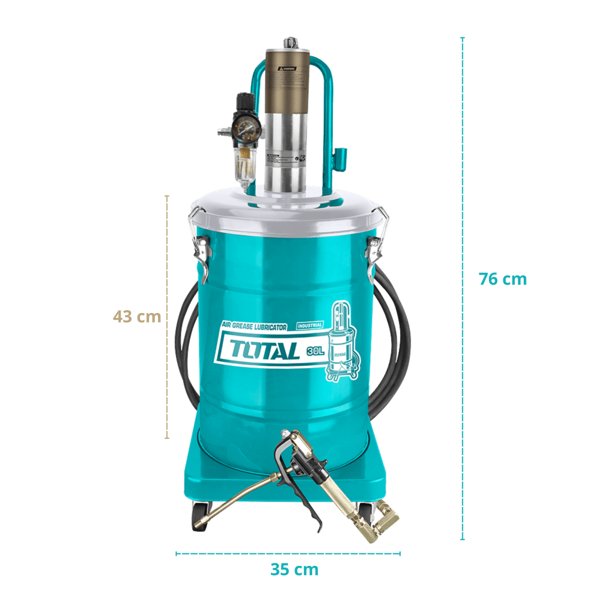 Engrasadora neumática 30 litros industrial Total2