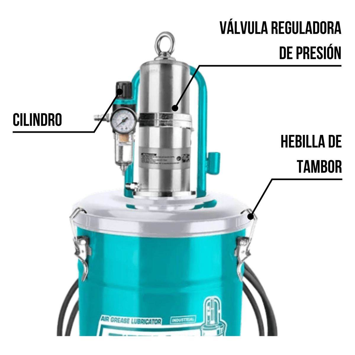 Engrasadora neumática 45 litros industrial Total3