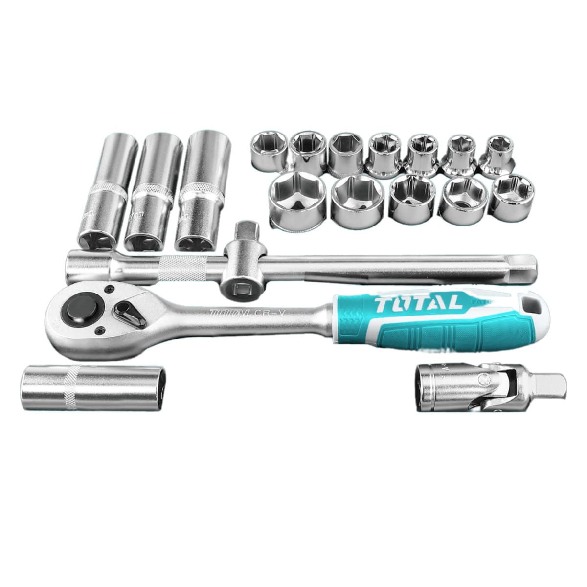 Set Rachet 1/2 + 20pcs Maletín Total3