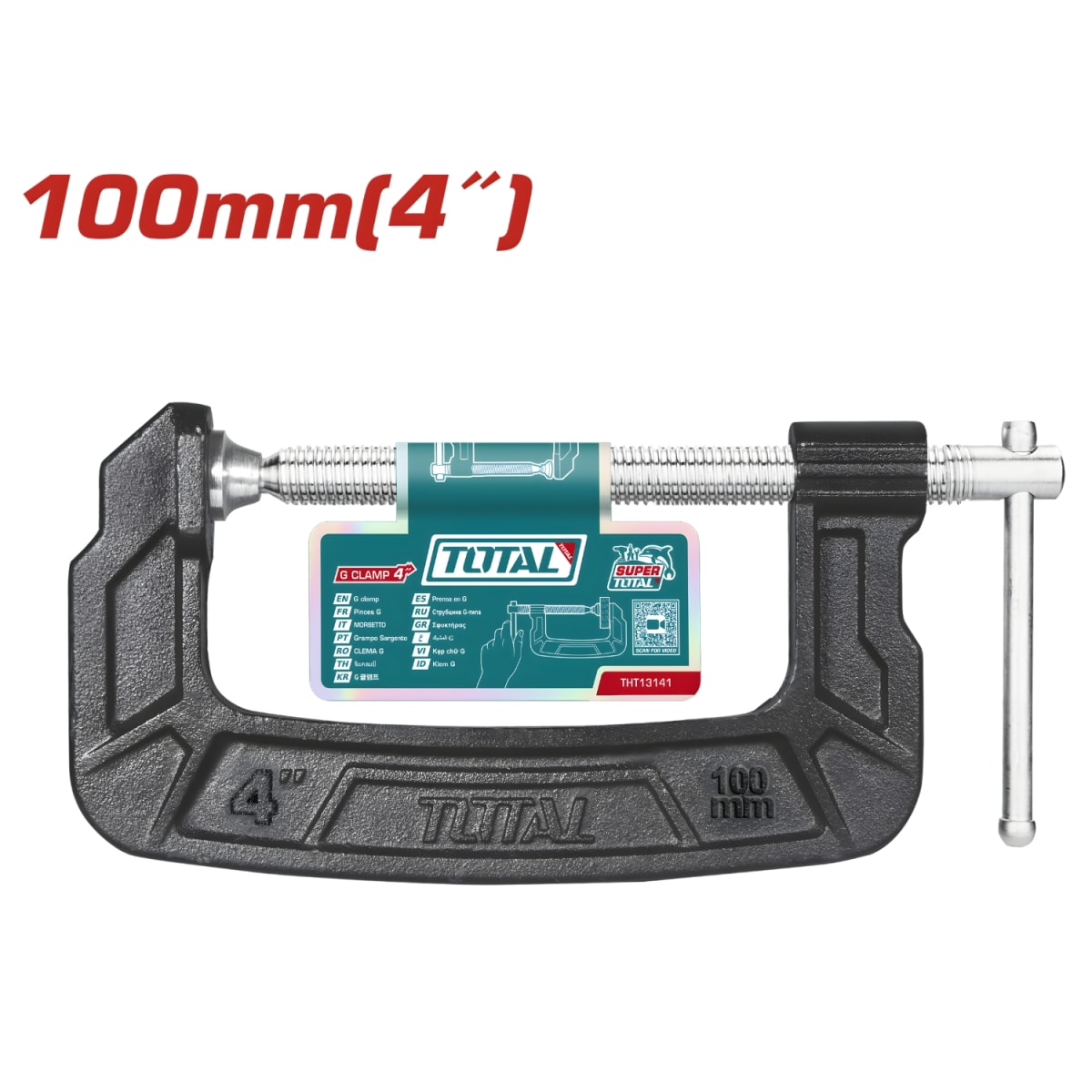 Prensa G 100mm 4'' Hierro Fundido Total2