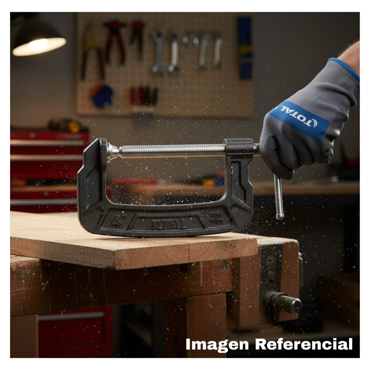 Prensa G 100mm 4'' Hierro Fundido Total3