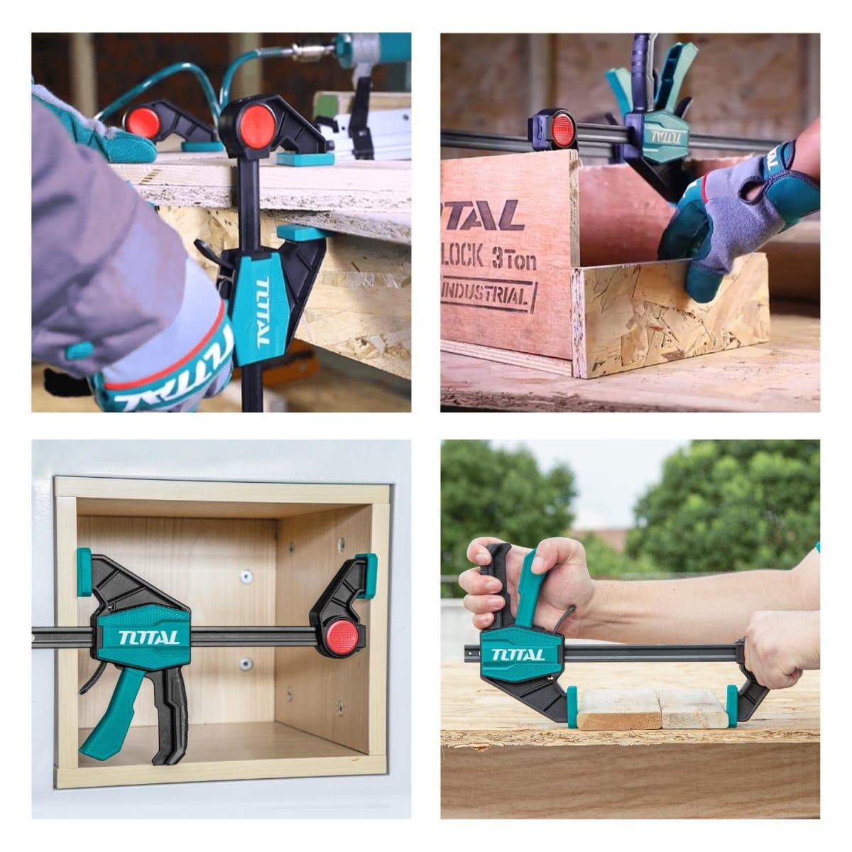 Prensa Rápida Auto Ajustable 12'' Total Abrazadera 60kg X4pc5