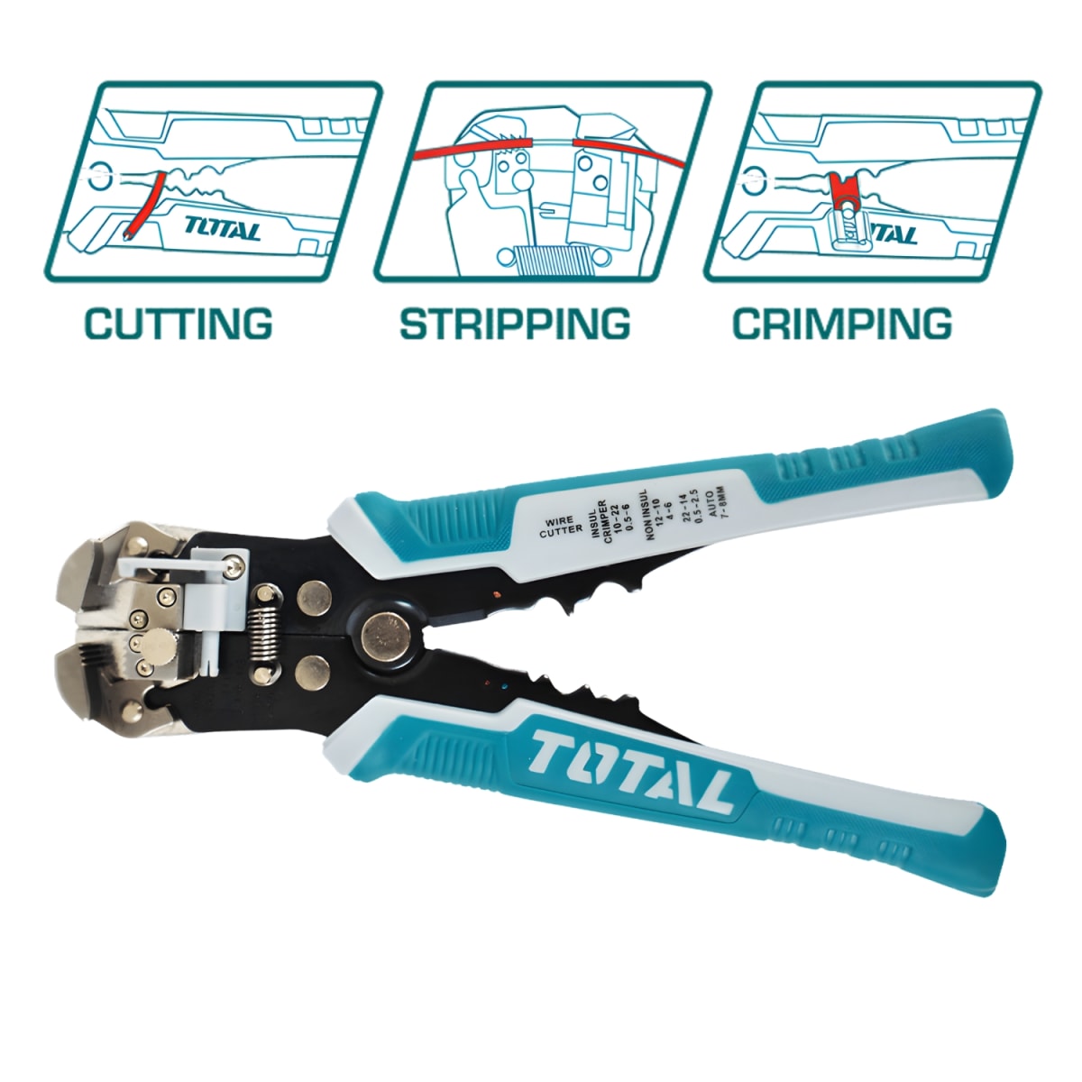 Pelacable Industrial con Mango Ergonomico 210mm Total3