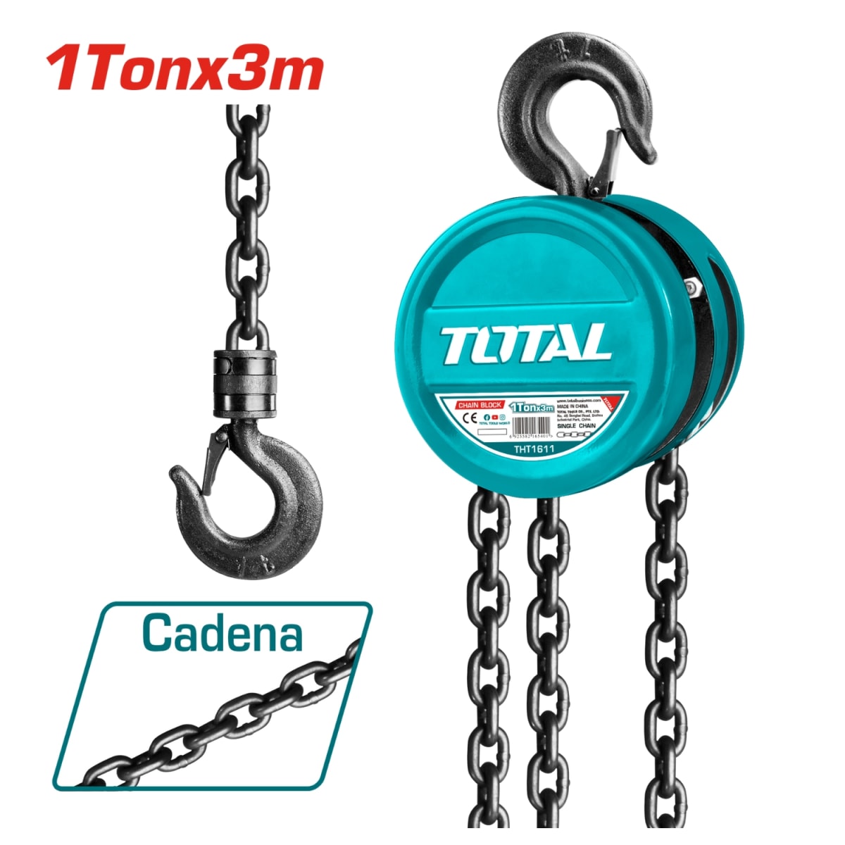 Tecle 1 tonelada 3 metros Total2