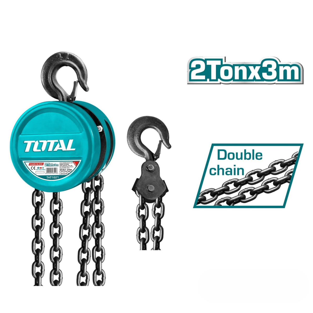 Tecle 2 toneladas 3 metros Total3