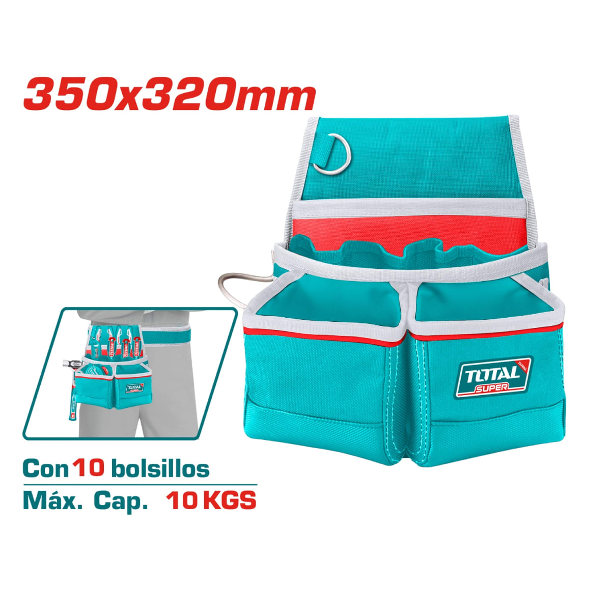 Bolsillo Portaherramienta 10 Bolsillo Total3