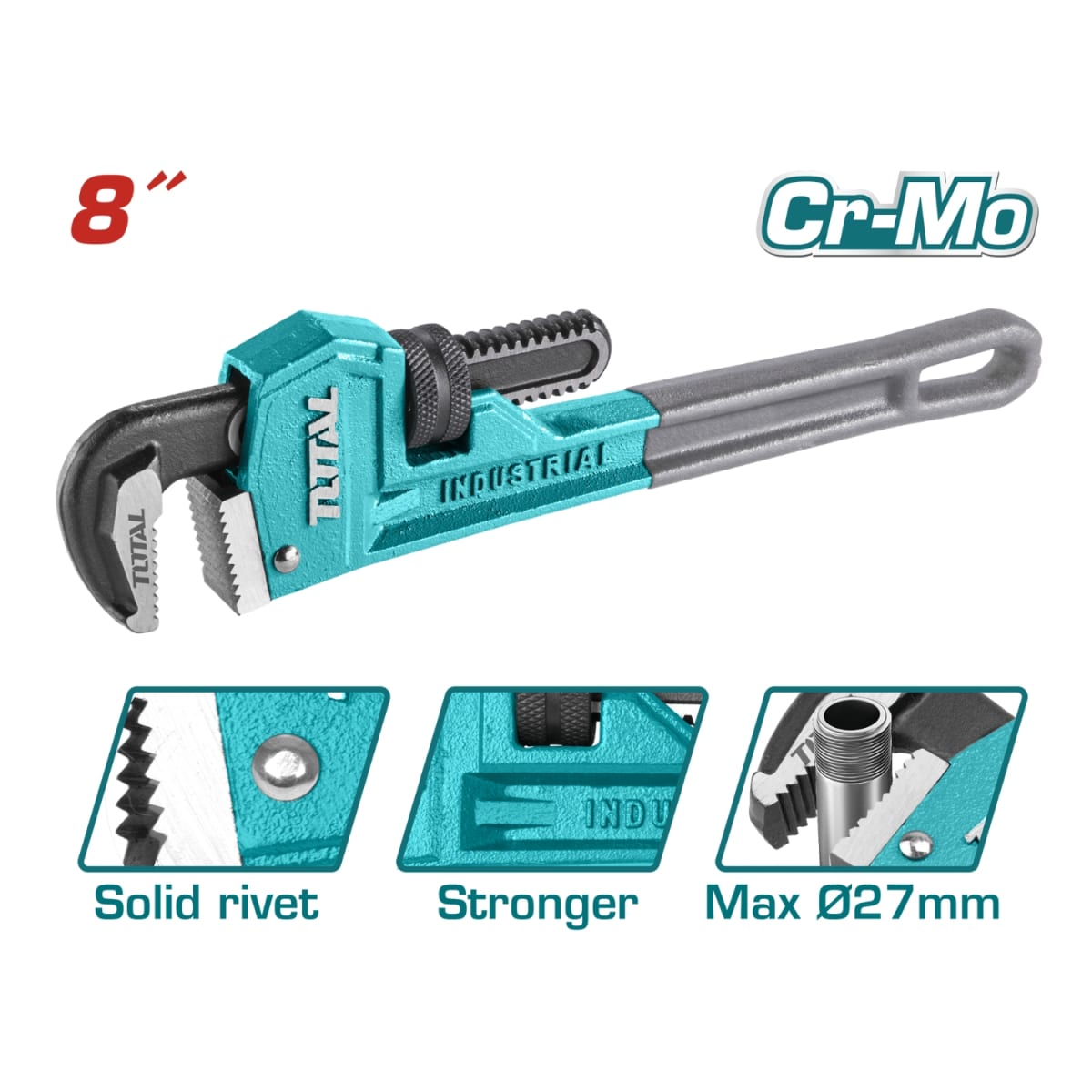 Llave Stillson 200mm 8'' Total2