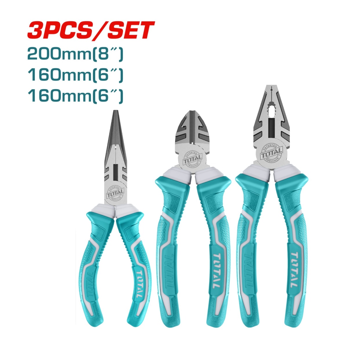 Set de Alicates 3pzs 8-6-6 Total2