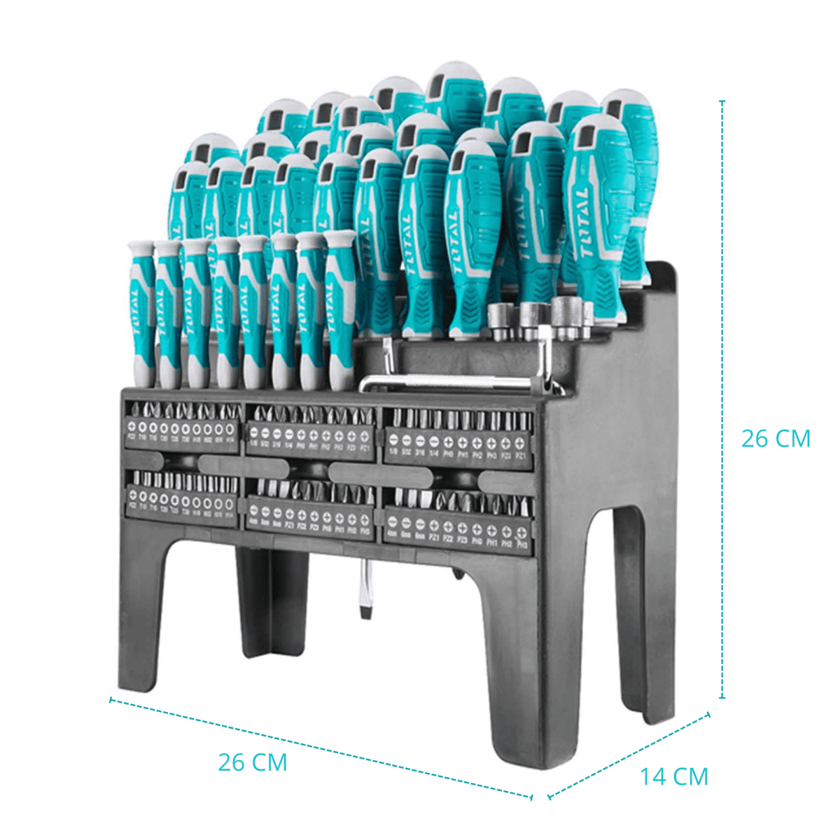 SET DESTORNILLADORES 100 PZS TOTAL4