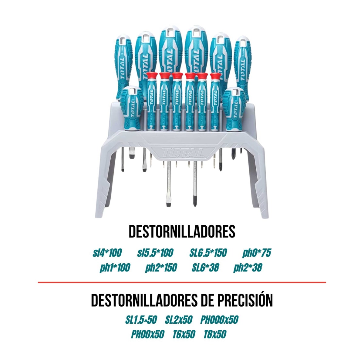 Juego de 14 desarmadores Total4