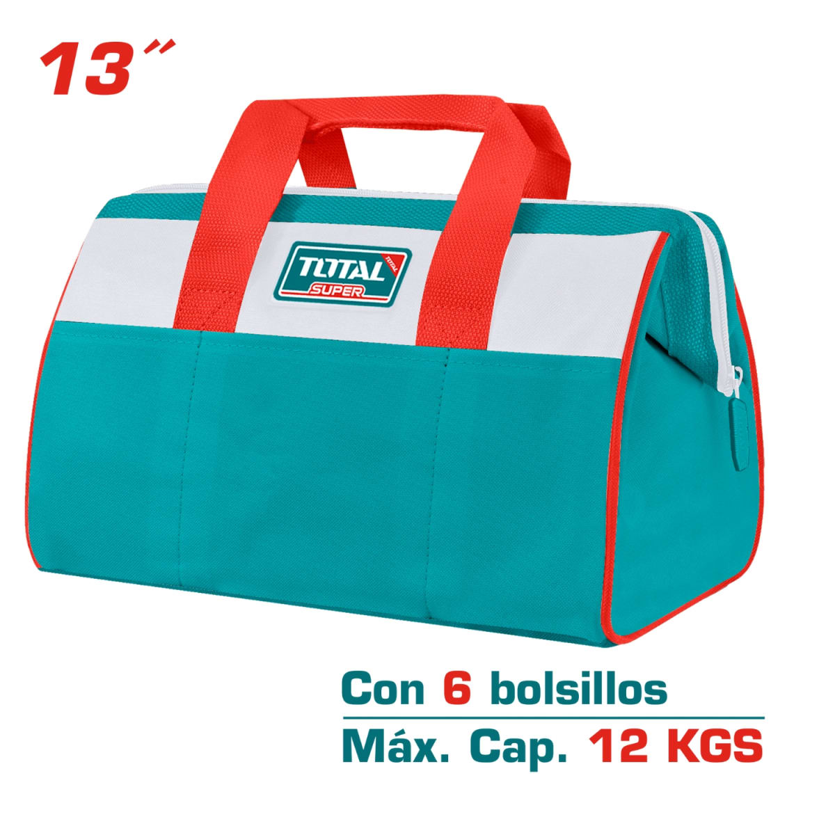 Maletin de Lona 13'' 6 Bolsillo Total2