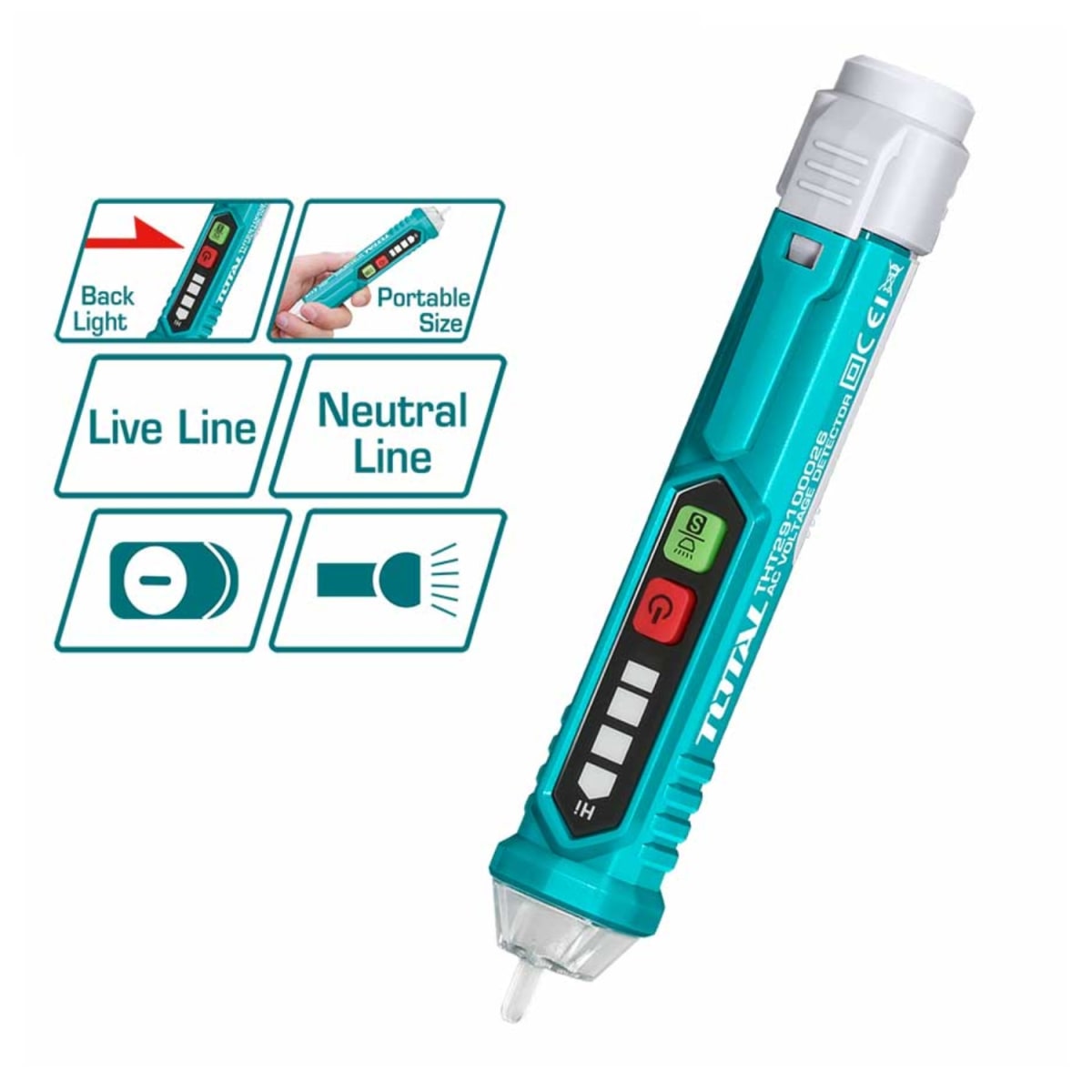 Detector de voltaje 12v-1000v Total3