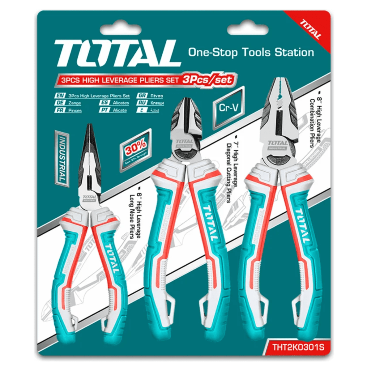 Set de alicates universal corte y punta Total8