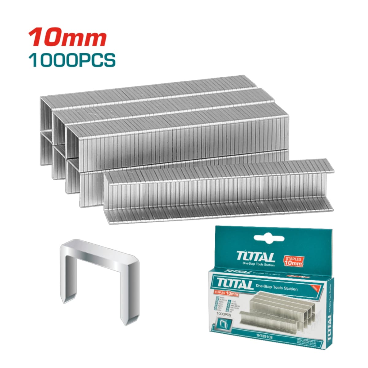 Grapas 10mm 1000pzs/ caja Total2