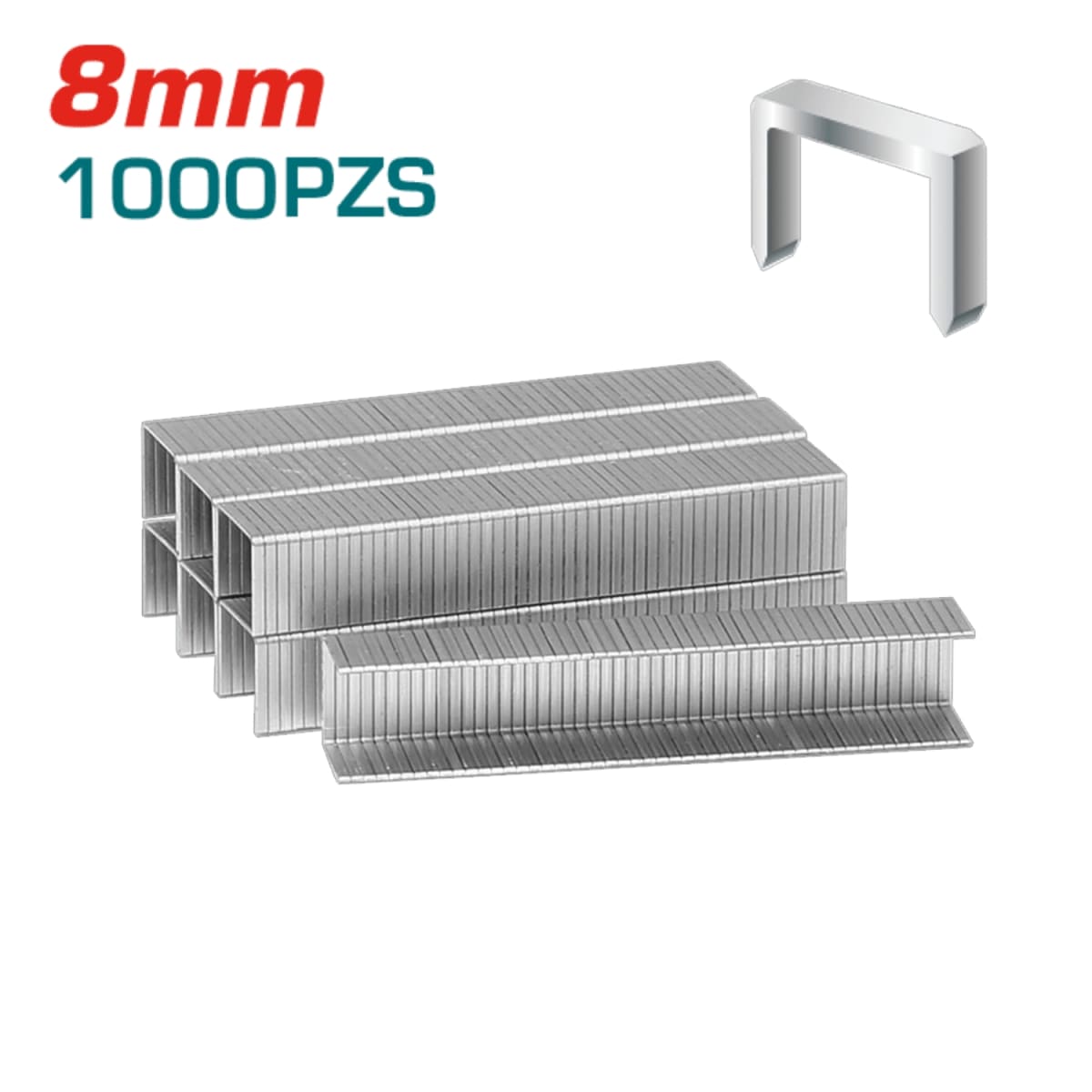 Grapas 8mm 1000pzs/ caja Total2