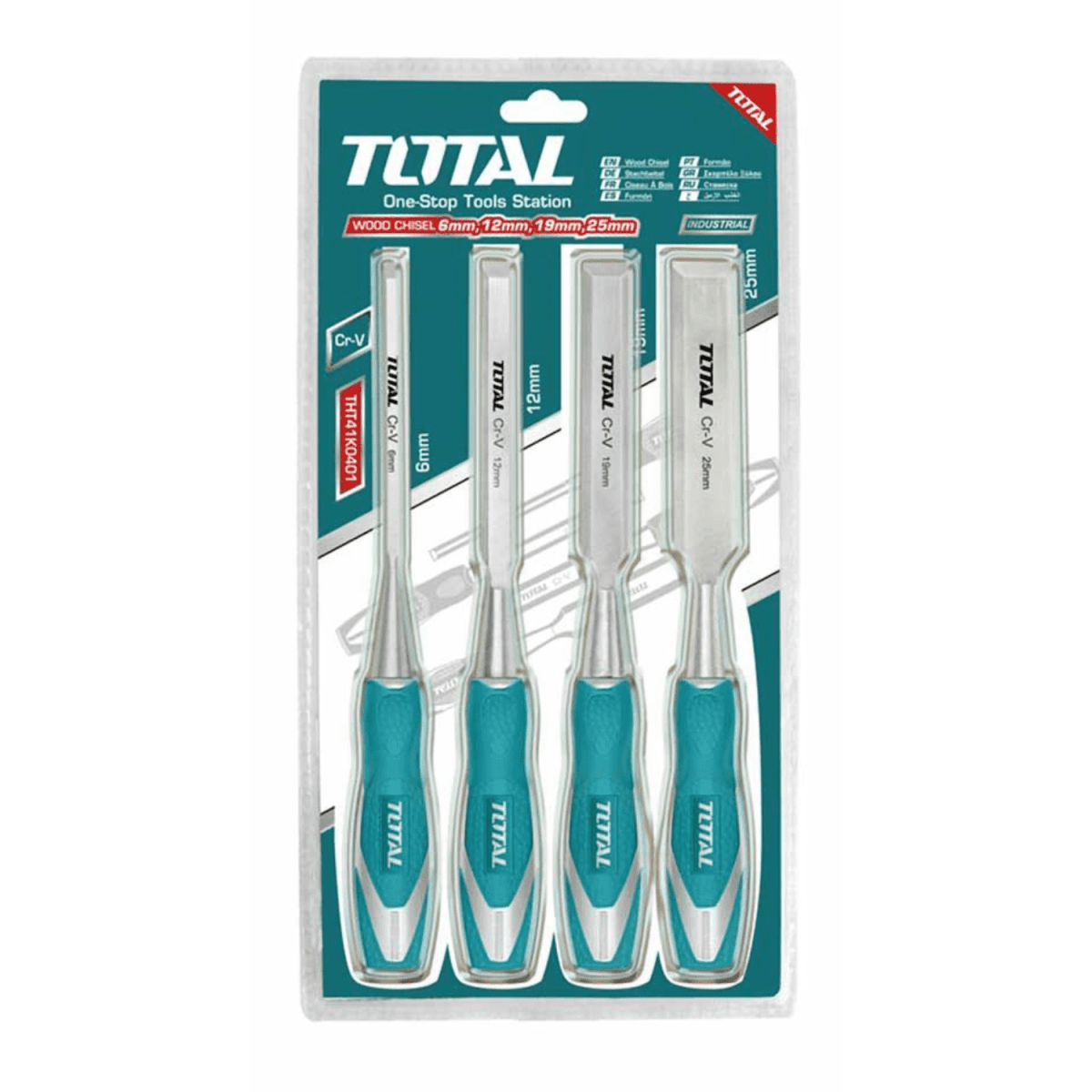 Juego de 4 formones mango comfort grip Total3