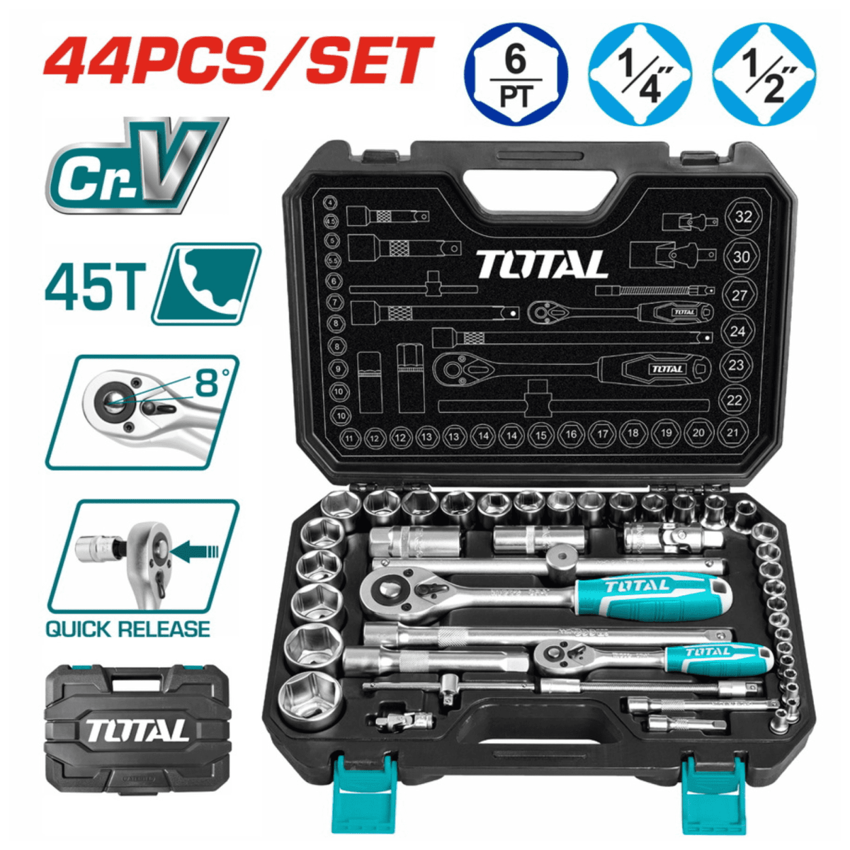 Set de Herramientas 44 piezas Total2