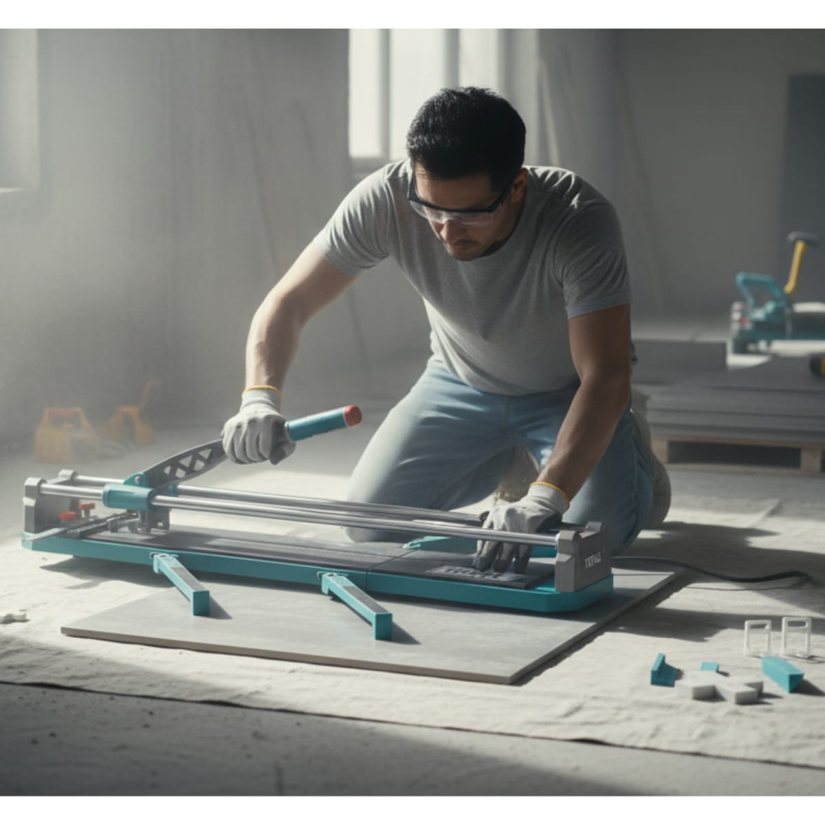 Cortador de mayólica 120cm + 541 accesorios industrial Total8