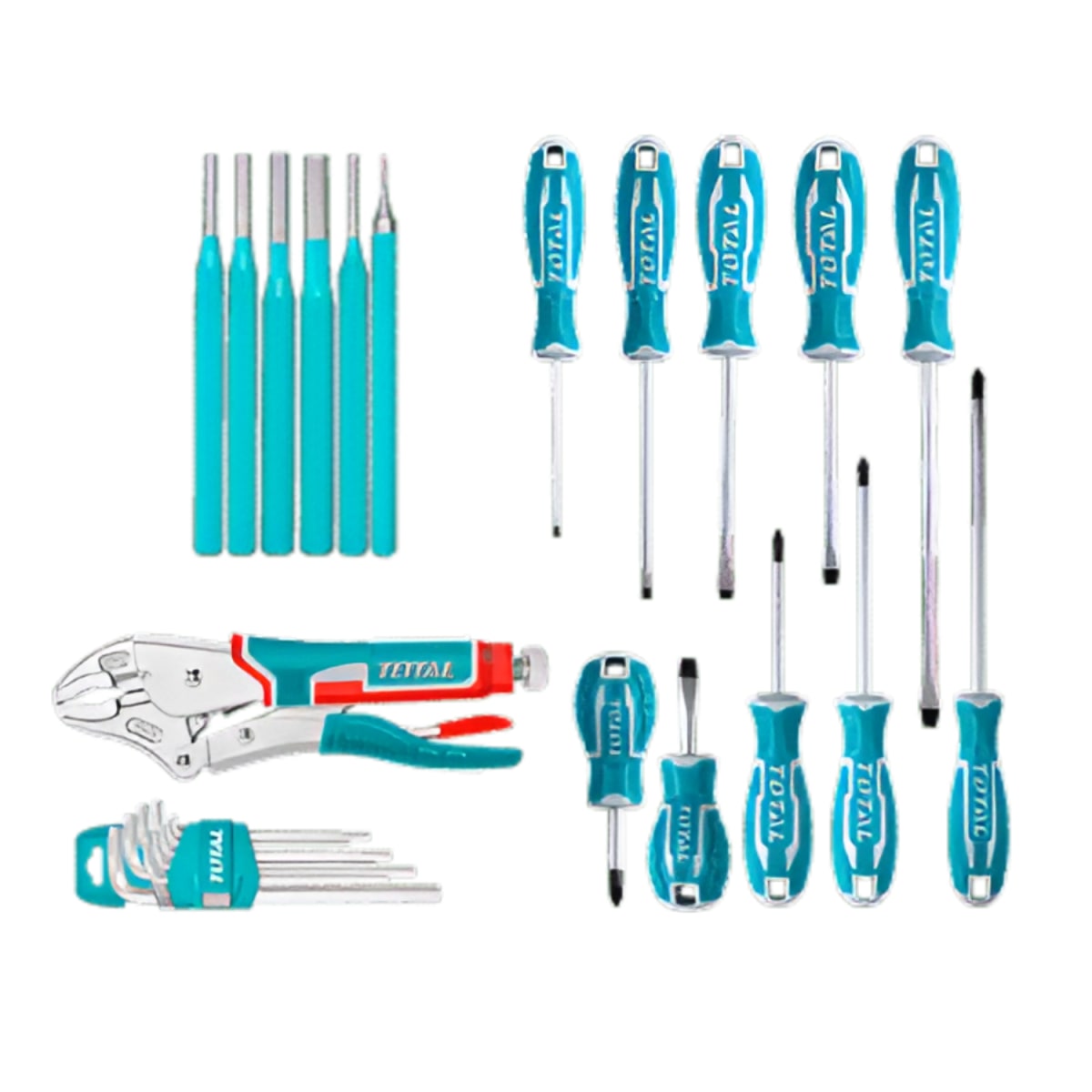 Set de Herramientas Manuales 108pcs con Maletin Total4