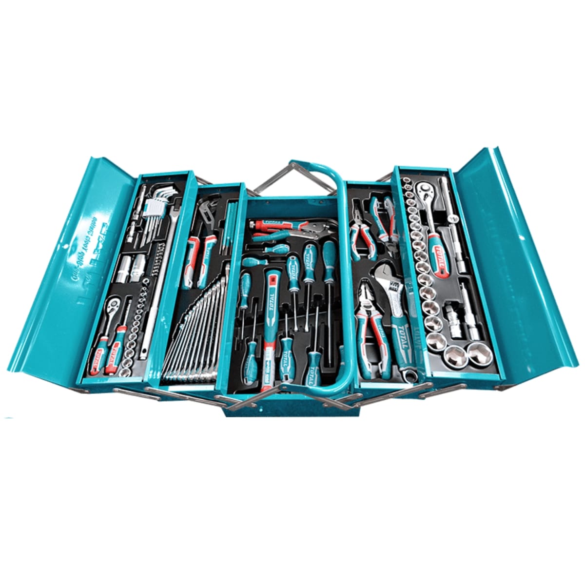 Set de Herramientas Manuales 108pcs con Maletin Total1