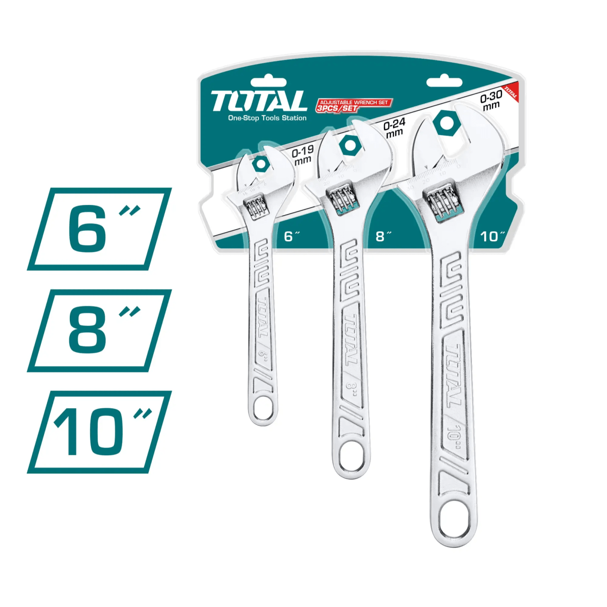 Juego de llaves francesas de 6