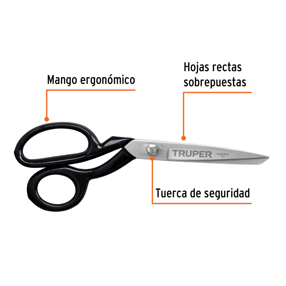 Tijera 8'' industrial para sastre Truper3