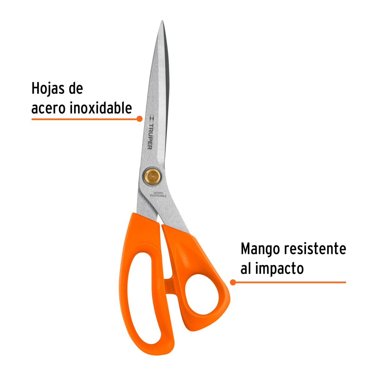 Tijera 10´´ de acero inoxidable para costura, Truper2